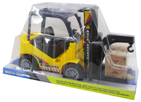 Wózek widłowy zabawka edukacyjny dla dzieci z podnoszonymi widłami 3+