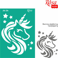 Szablon samoprzylepny wielokrotnego użytku jednorożec 21x29.7cm