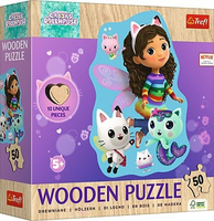 Puzzle 50 Drewniane Konturowe Wesoła Gabby 20260