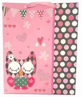 Torebki prezentowe matowe brokatowe dziewczęce JP1143A 12 sztuk