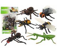 ZESTAW FIGUREK OWADY PAJĄK FIGURKA INSEKTY ZWIERZĘTA FIGURKI ROBAKI 6 SZTUK