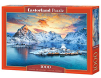 Puzzle 1000 Sunrise on Sakrisoy, Lofoten CASTOR Castorland