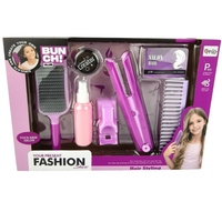 ZESTAW FRYZJERSKI DLA DZIEWCZYNEK PROSTOWNICA NA BATERIE SZCZOTKA PREZENT