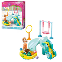 KLOCKI SLUBAN DZIEWCZYNKA PLAC ZABAW ZJEŻDŻALNIA HUŚTAWKA 90 EL