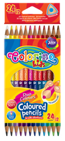 Colorino kids kredki ołówkowe trójkątne dwukolorowe 12 sztuk 24 kolory