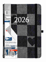 Kalendarz 2026 Jazz B6 dzienny jeans-serca