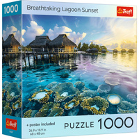 Puzzle 1000 USA Collection: Breathtaking Lagoon Sunset