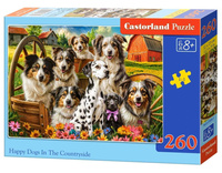 Puzzle 260 Happy Dogs In The Countryside CASTOR Castorland