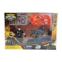 Zestaw wojskowy dla dzieci figurki żołnierzy akcesoria w pudełku