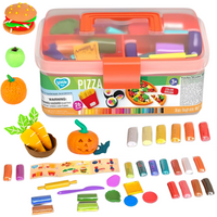Zestaw Masa  Plastyczna Ciastolina Jedzenie Tworzenie Pizza Sushi Frytki 