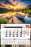 Kalendarz 2026 trójdzielny jednodzielny Mazury KTJ1 V42
