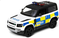 Model Land Rover Defender 90 Policja Samochód Zabawka Dla Dzieci 1:24