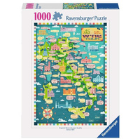 Puzzle 1000 Mapa włoskich win Ravensburger