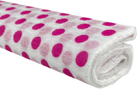 Paczka Bibuła marszczona 50x200 kropki różowe na białym 10 rolek