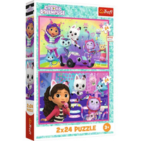 PUZZLE 2x24 - Zabawy z Gabby 34433