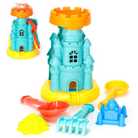 MŁYNEK ZESTAW Z AKCESORIAMI DO PIASKU PIASKOWNICY ZAMEK ŁOPATKA GRABKI 6EL.