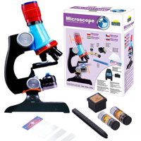 MIKROSKOP EDUKACYJNY POWIĘKSZENIE 1200X DLA DZIECI NAUKOWY ZESTAW PREZENT