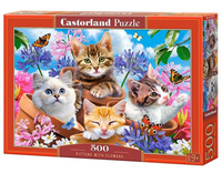 Puzzle 500 Kittens with Flowers CASTOR Castorland