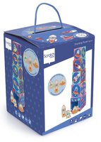 Piramida edukacyjna i drewniane figurki Kosmos Scratch