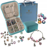 Zestaw Do Robienia Bransoletek DIY Koraliki Charms Kreatywny Prezent Dla Dz