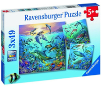 Puzzle 3x49 Podwodne życie Ravensburger
