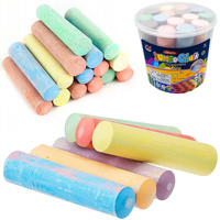 DUŻA KREDA CHODNIKOWA KOLOROWA GRUBA XXL SZKOLNA 15SZT JUMBO W WIADERKU