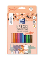 Kredki ołówkowe jumbo Oxford kids 12 kolorów