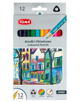 Kredki ołówkowe trójkątne Jumbo 12 kolorów