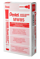 Marker suchościeralny ekonomiczny MW85 czerwony 12 szt.