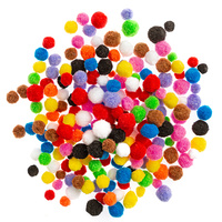 POMPONY POLIESTROWE, MIX, 300 SZT.