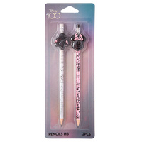 DISNEY 100 - OŁÓWKI Z GUMOWĄ NAKŁADKĄ 2 SZT.BLISTER WZÓR 1