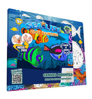 Obraz do wyklejania plasteliną wzór ryby