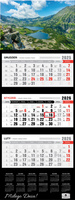 Kalendarz 2026 trójdzielny premium z wypukłą główką Tatry KT2 V92