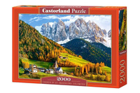 Puzzle 2000 Church of St.Magdalena-Dolomites CASTO Castorland
