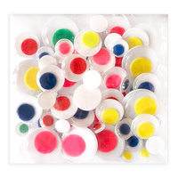 SAMOPRZYLEPNE RUCHOME OCZKA MIX - KOLOROWE, 75 SZT.