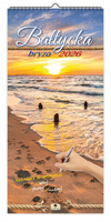 Kalendarz 2026 ścienny paskowy szeroki Bałtycka Bryza KPS V4