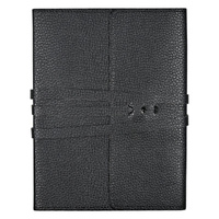 Notatnik wiązany ze sztucznej skóry czarny Peter Pauper Press