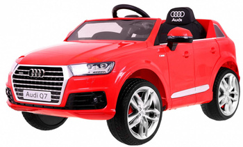 Auto Na Akumulator Audi Q7 Quattro S-Line Czerwony Pilot Radio MP3 LED EVA