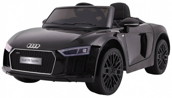 Auto Na Akumulator Audi R8 Spyder Czarny Pilot EVA Radio MP3 LED