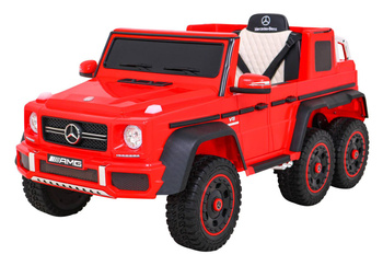 Auto Na Akumulator Mercedes G63 AMG Czerwony Pilot EVA Wolny Start MP3 LED