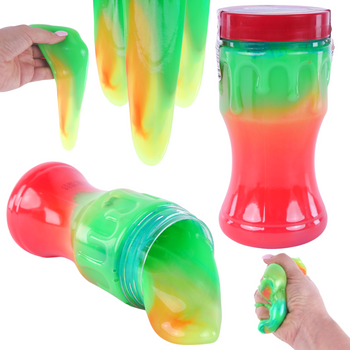 Masa Slime Plastyczna Żelowa Neon Glutek Tęczowy Antystresowy 400ml