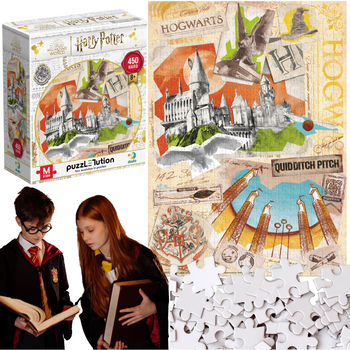 Puzzle "Harry Potter" - "Szkoła Hogwartu" Wysoka Jakość 450 Elementów 8+