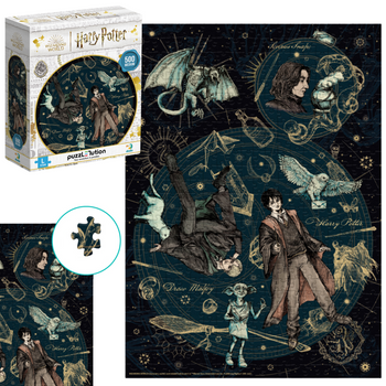 Puzzle Harry Potter Układanka Zestaw 500 Kolorowych Elementów Magia