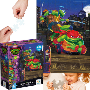 Puzzle "Wojownicze Żółwie Ninja" - "Leonardo i Raphael" 250 Elementów 8+