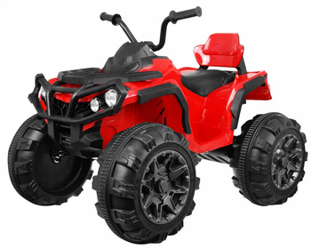 Quad Na Akumulator ATV Czerwony Koła EVA Radio MP3  LED Wolny Start